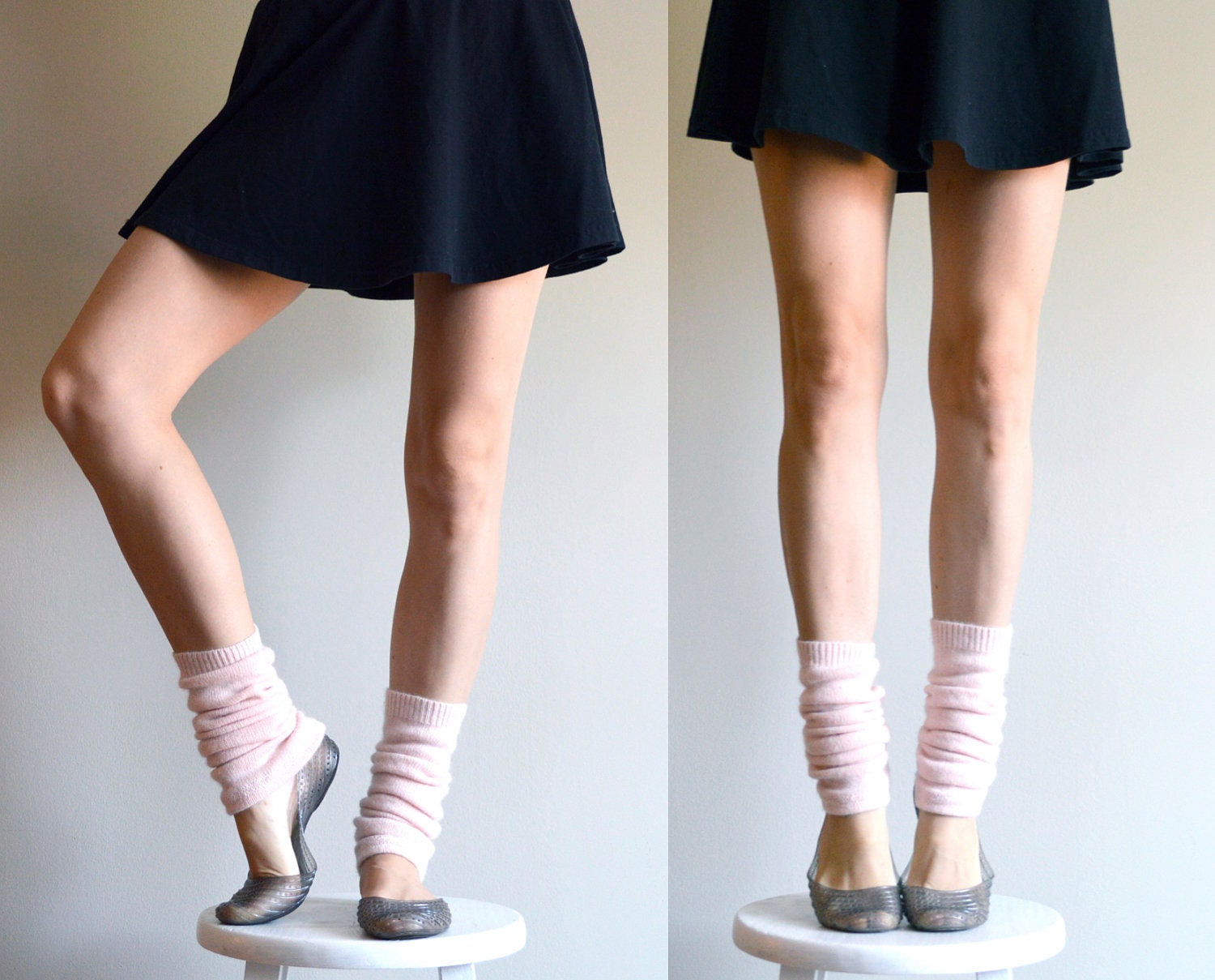 Cashmere leg warmers. Ballerina pink. Perfect for by laMarmotaCafe