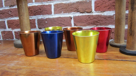 old metal drinking glasses