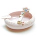 Pink Ashtray Forget-Me-Not Vintage Flower Basket Gold Speckled Porcelain Ash Tray