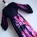PARIS . I Dream Of Bloom . Beautiful Bold Giant Floral Bright Print . Maxi Dress. M L 1970s France