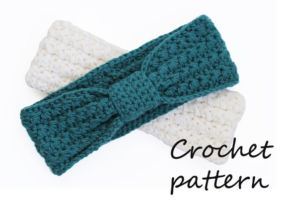 crochet headband pattern, pdf tutorial earwarmer hairband,  womens girls headband, crochet recipe