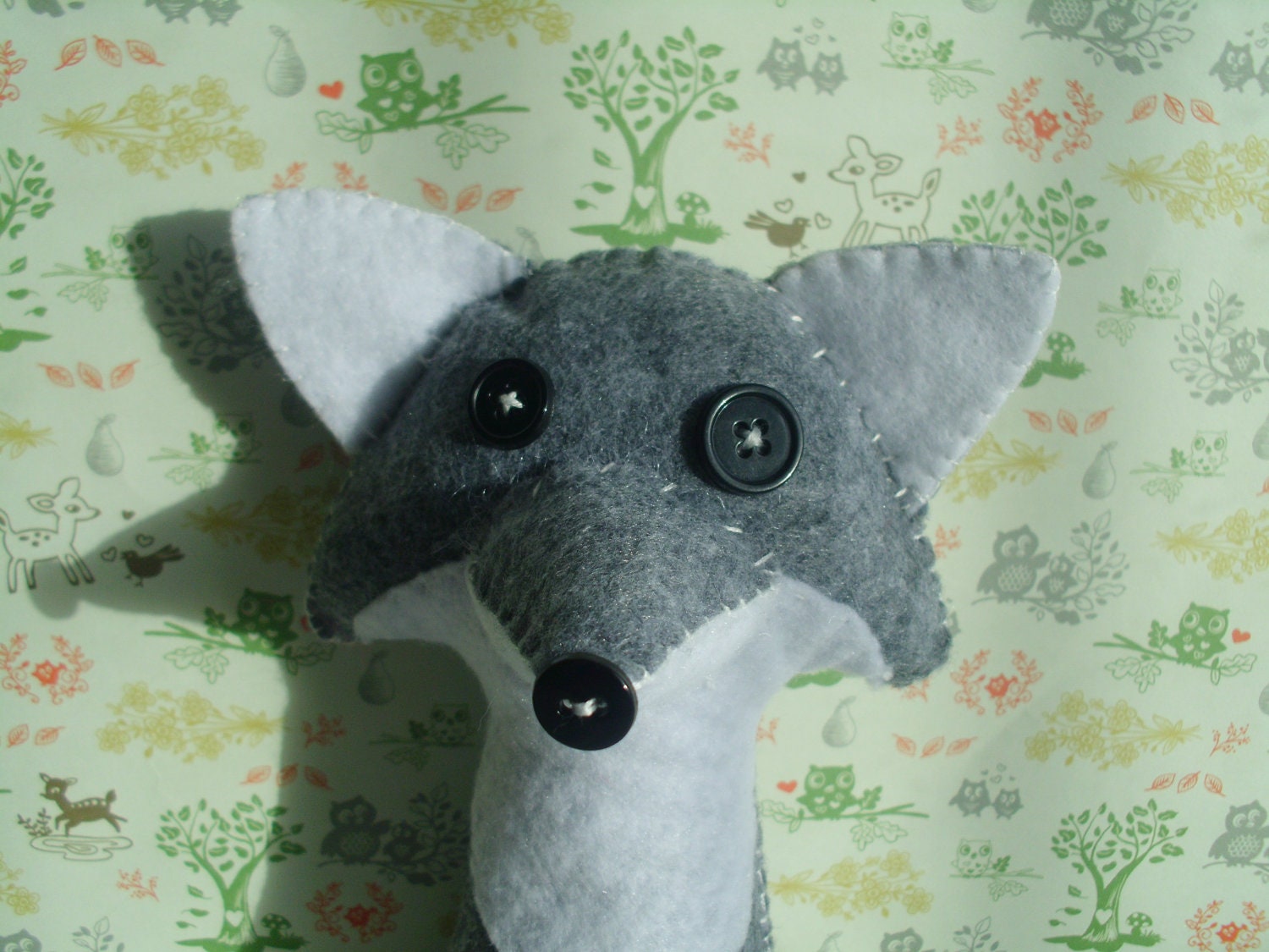 gray wolf plush