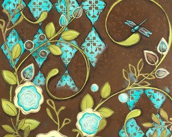 Teal And Brown Wall Decor dragonfly wall art | etsy Teal And Brown Wall Decor dragonfly wall art | etsy