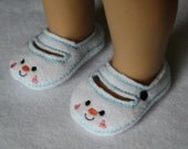 Mary Janes Doll Shoes Snowman Face, Felt Easy Slip On fit 18" like American Girl and Bitty Baby Dolls Christmas Stocking Stuffers Il_170x135