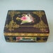 Quaint Hand Painted Wooden Trinket Box with Swan Motif