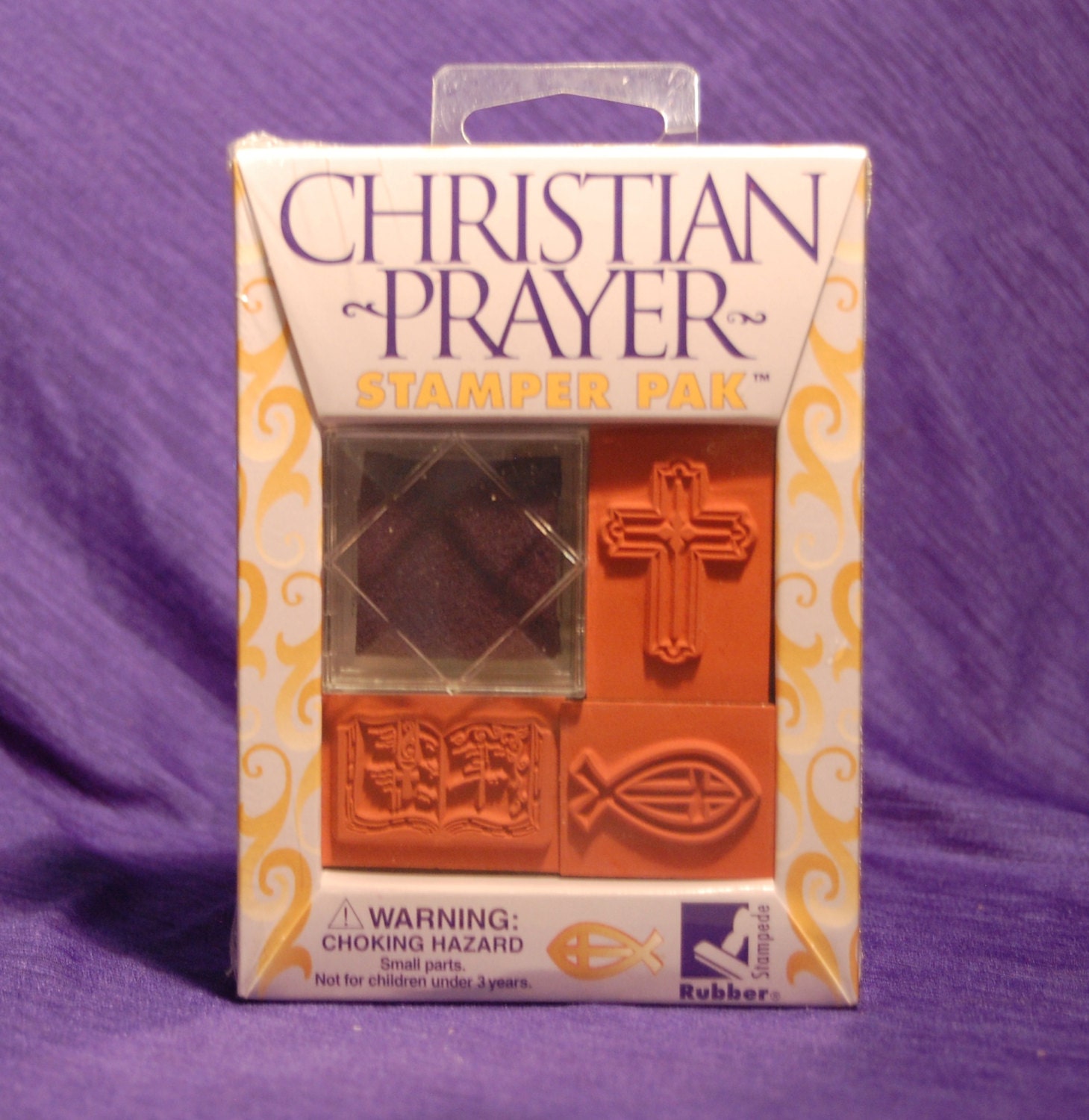 3 Christian Prayer rubber stamps foam backed. by stampersdelight