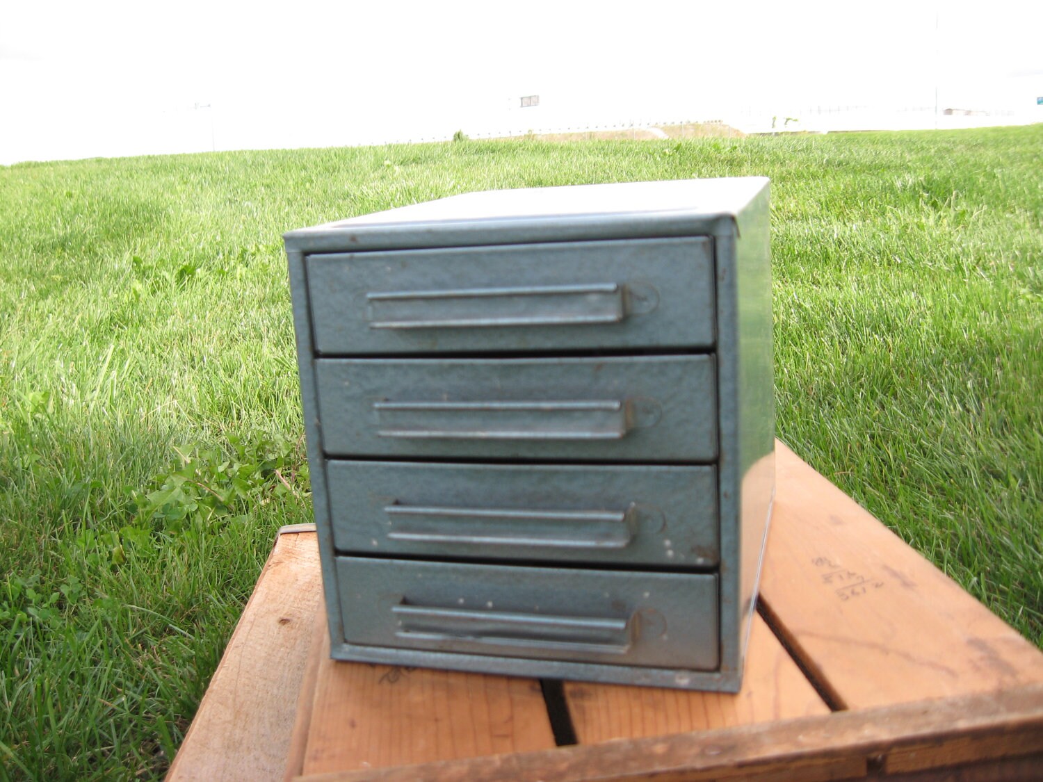 Small Industrial Metal with Drawers Industrial Decor