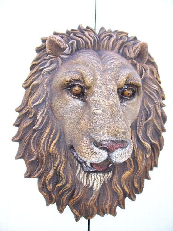 Lion Head lifesize wall Realistic width 16 X depth 8 X 21