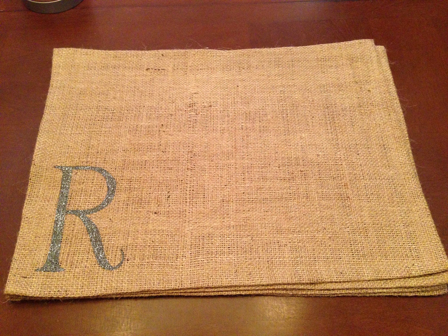 BURLAP PLACEMATS Burlap Place Mats Monogram Placemats