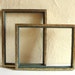 SALE Matching Pair of Vintage Picture Frames Faux Bois and Forest Green