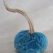 Embellished Turquoise Velvet Pumpkin