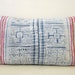 Indigo batik and embroidered Hmong textile cushion cover 19"x11"