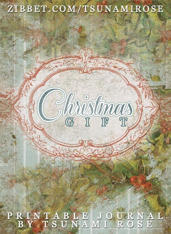 Writing Journals - Christmas Gift - 27 Journal Refill Pages - digital collage, ephemera kit, altered art kit, Clip Art Christmas