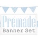 Premade Banner Set OOAK Banner Custom Etsy Shop Banner Polka Dot Bunting Banner Blue Banner Bunting Logo Custom Logo Shop Banner Etsy Banner