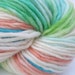 Hand dyed self-striping yarn, worsted wool yarn in "Summer Seas"