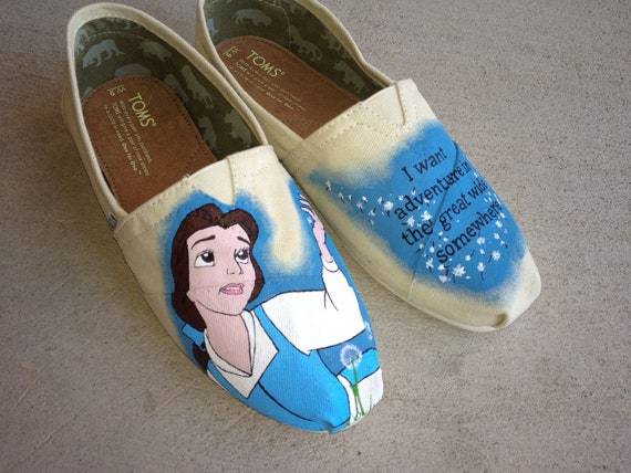Custom Hand Painted Shoes Belle