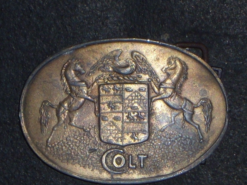 Vintage Brass COLT Belt Buckle