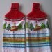 Christmas Tree Hanging Kitchen Towels-Set of 2, Crochet Top Towels, Hanging Kitchen Towels, Christmas Decor, Home Decor, Gift Basket