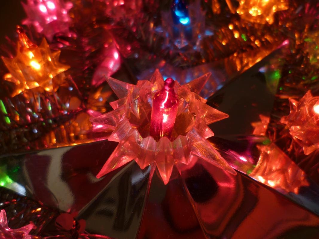 Vintage Christmas Star Multi Colored Light with by joiedefrance