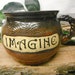Jumbo Coffee Mug Curvy - IMAGINE -Brick Red and Jasper