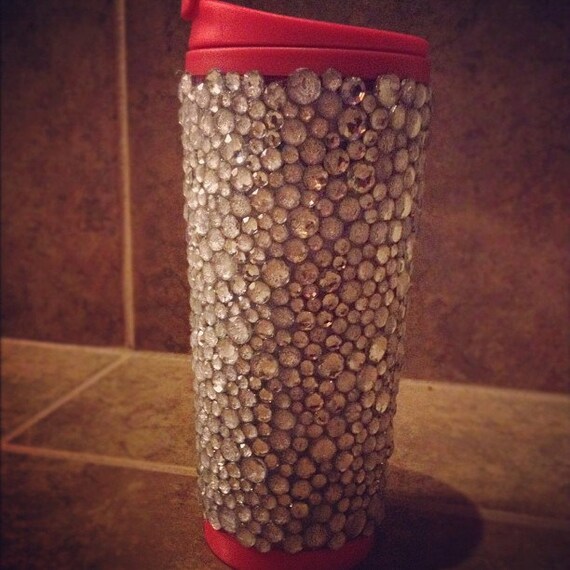 Items similar to Rhinestone Travel Mug on Etsy