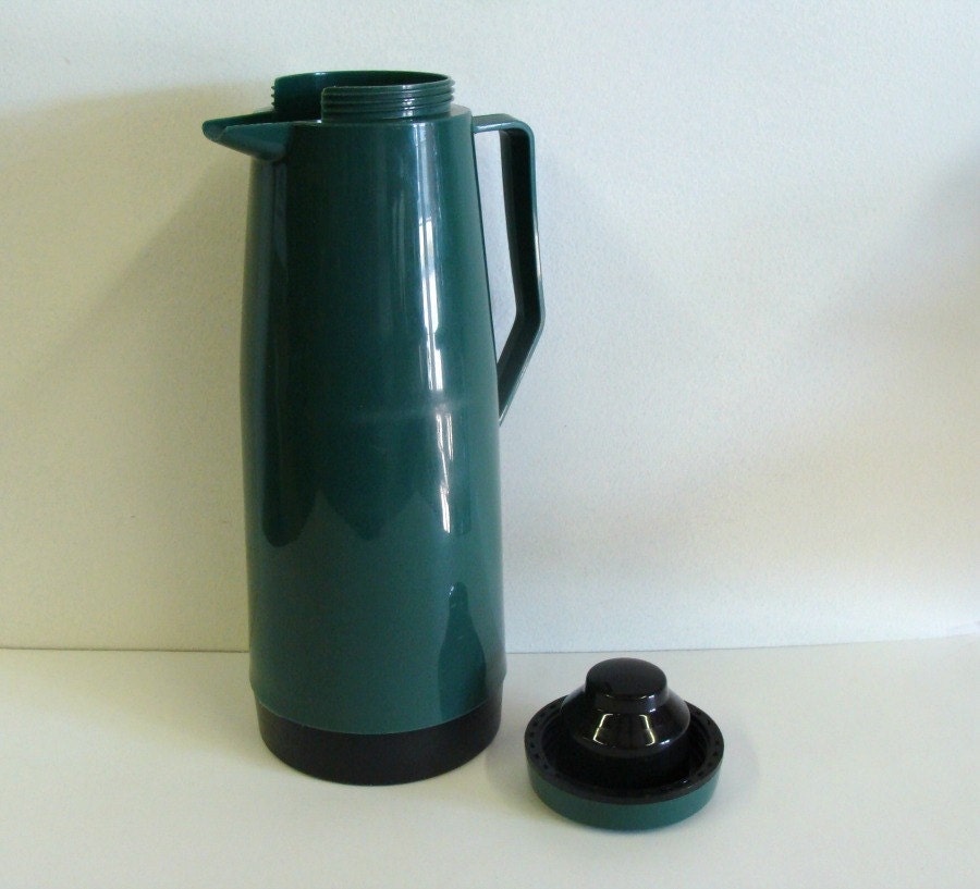 Tall Green Black Insulated Thermos Bottle Jug Pitcher with