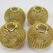4 Jumbo Gold Mesh Beads 30mm Basketball wives beads
