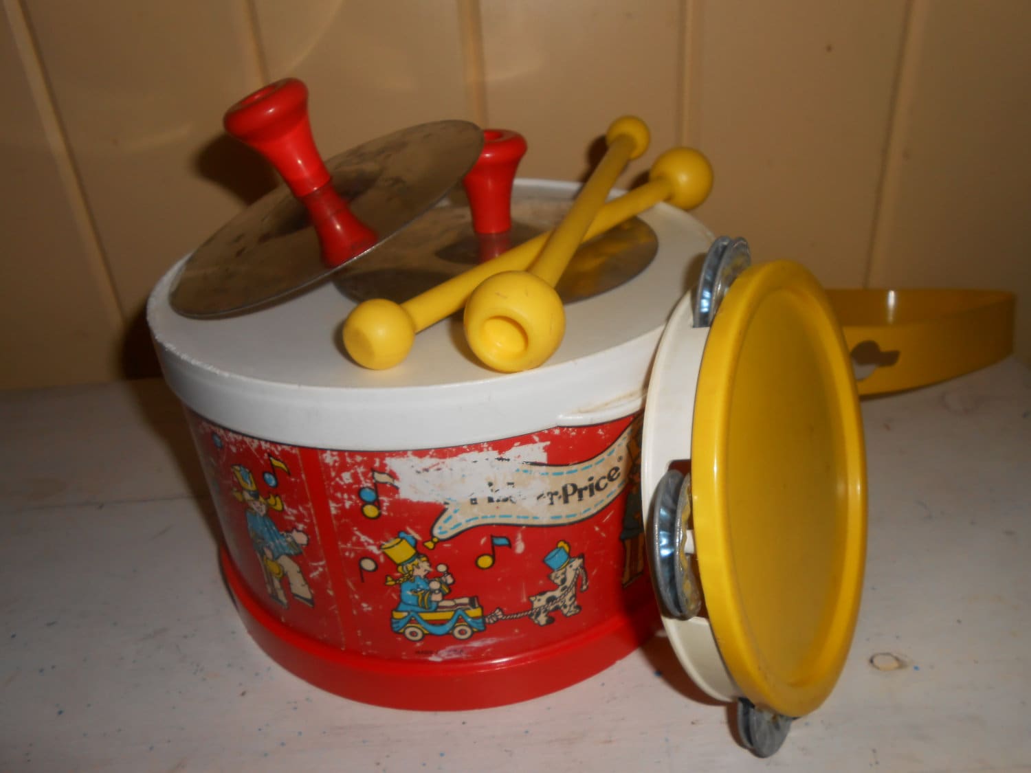 Vintage Fisher Price Drum Set
