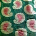 1 yard Georgette fabric with paisley zari work in golden and maroon