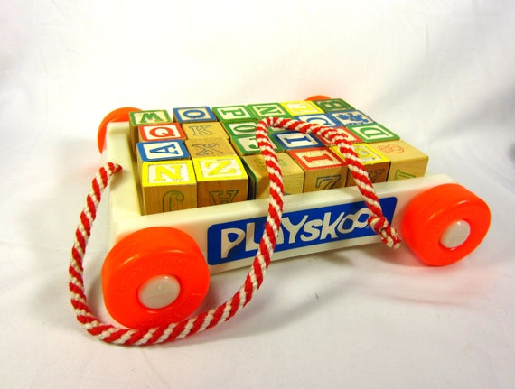 playskool wagon wooden blocks