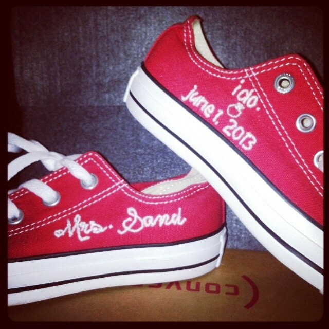 Custom Wedding Sneaker Embroidery SHOES NOT INCLUDED
