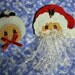 Mr & Mrs. Claus Magnets, Santa Claus. Handpainted, Faux Beard, Christmas