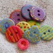Painted Buttons Whimsical Hand Painted Buttons for Sewing Knitting or Crafts