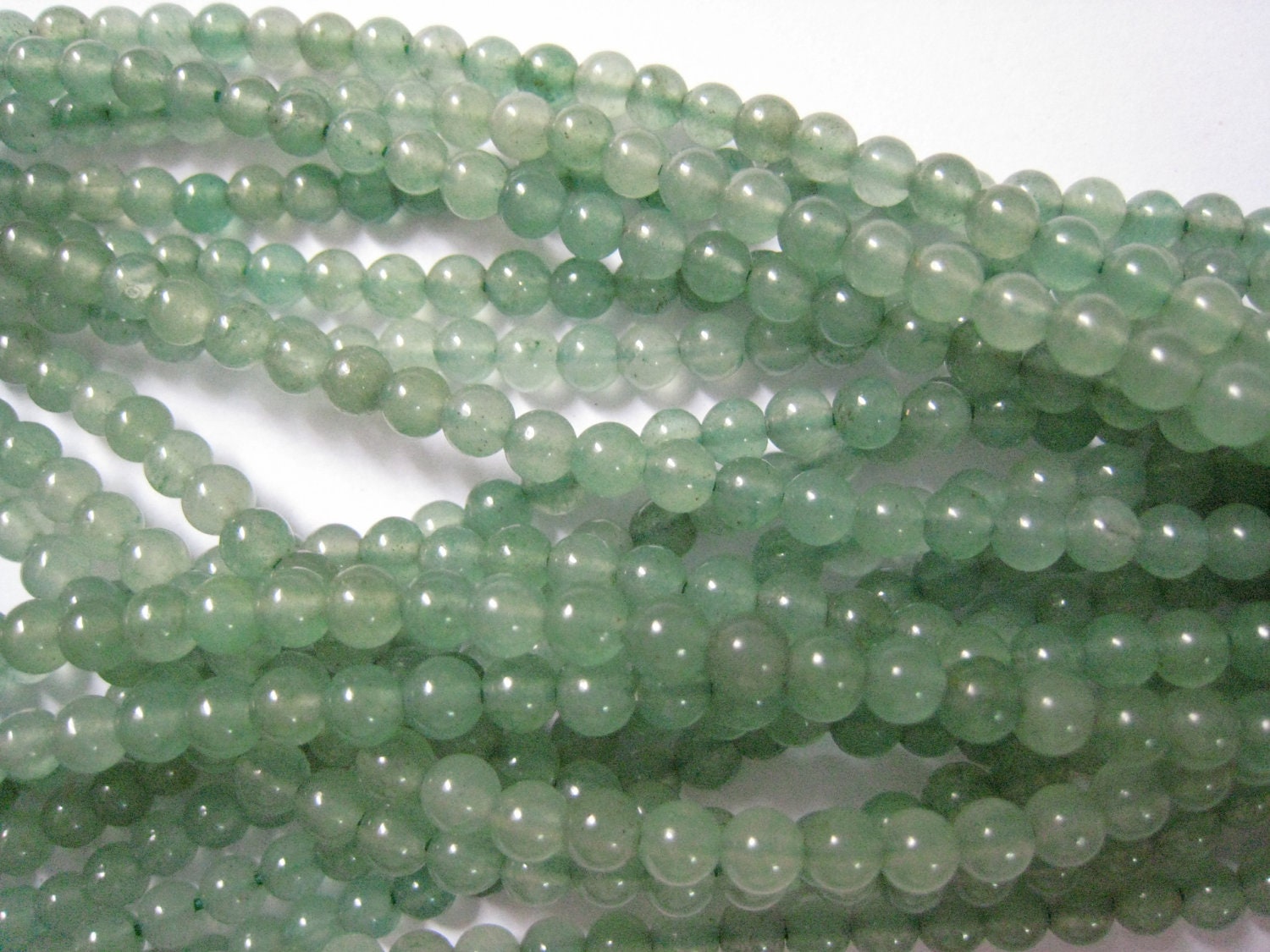 green aventurine round bead 4mm 15 inch strand | ShinyBead--gemstone ...