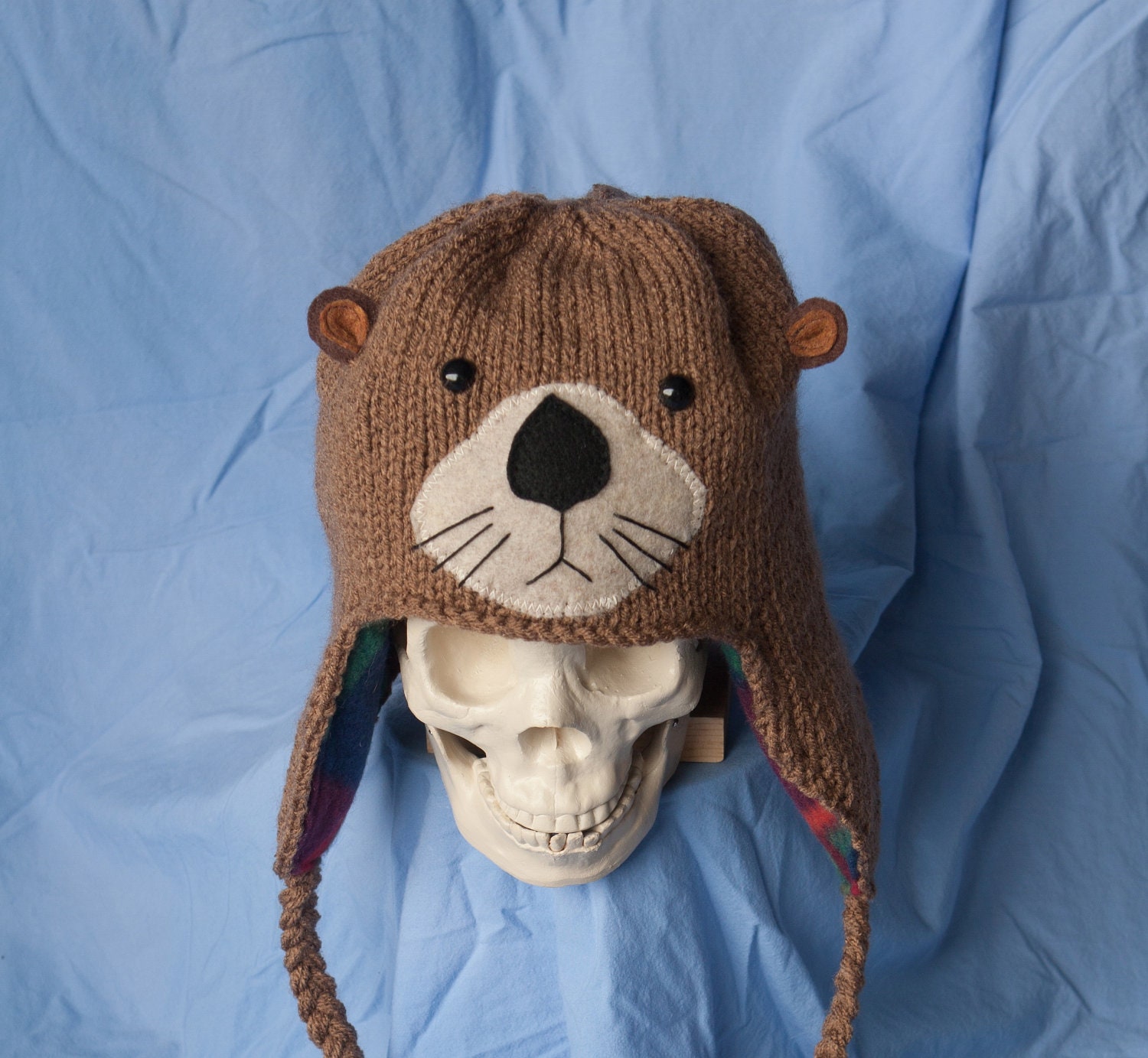 Knit Sea Otter Hat by Nubbys on Etsy