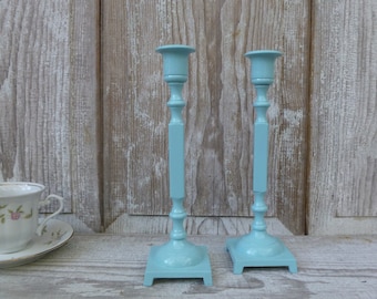 Painted candle holders // painted candlesticks // whimsical