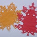 Fall Leaf Paper Doilies, 6 inch, set of 16, red and orange