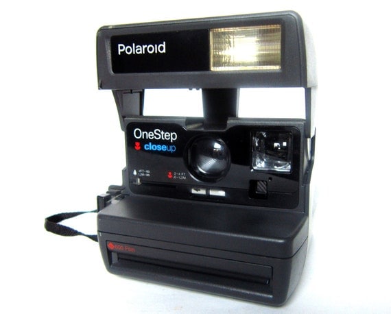 Vintage Polaroid Camera One Step Flash Close Up