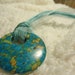 Black Friday / Cyber Monday -- Blue Beach Necklace -- Ribbon, Cord, and Stone -- Unique Gift
