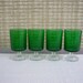 Set of 4 Vintage Luminarc Cavalier Emerald Aperitif Glasses, Made in France