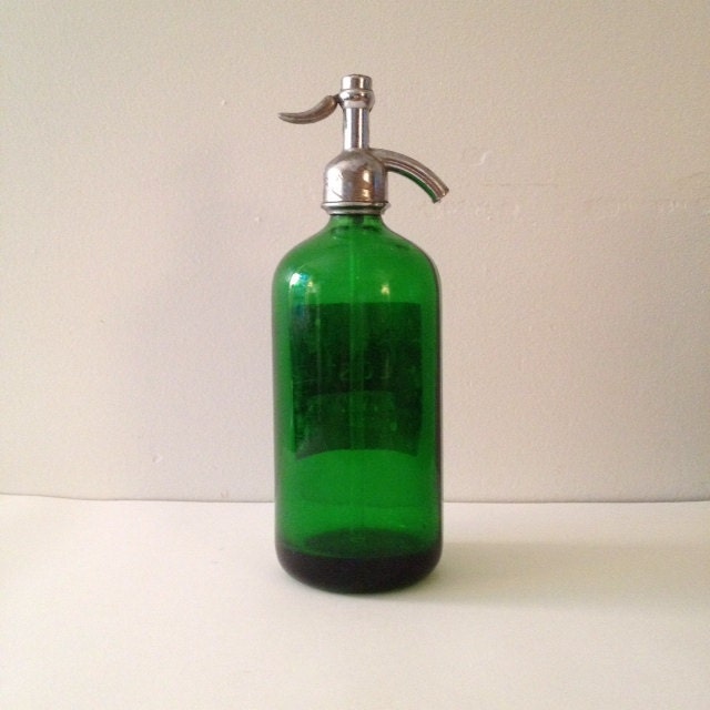 Vintage Green Seltzer Bottle