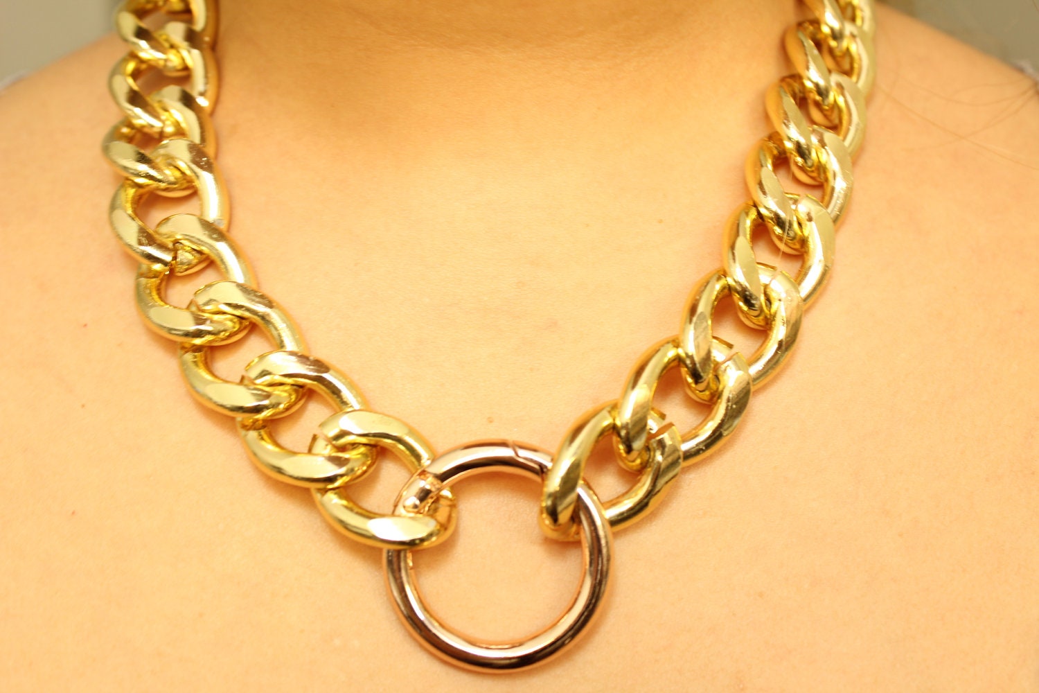 Spring ring necklace Clearance