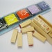 Set of 12 Rubber Stamps Wood Mounted & 5 Stamp Ink Pads (Red, Purple, Blue, Black, Yellow), Perfect for Craft DIY Scrapbook, Card Making