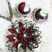 Vintage Red Arora Borealis Rhinestone Demi Parure 1960s