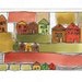 Original Art. "Autumn Houses." OOAK.Watercolor Painting.