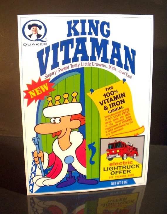 King Vitamin Cereal StandUp Display by kiss76 on Etsy
