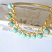 Turquoise Gemstone, Gold Plated Bracelet