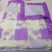 Butterfly Baby Quilt Blanket Purple Yellow