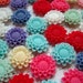 Cabochon Flowers 12 pcs Mixed Lot Pincushion Flowers 22mm