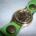 Steampunk Medallion Retro Lime Green Band Unisex Medallion Retro Medallion Lime Green Band